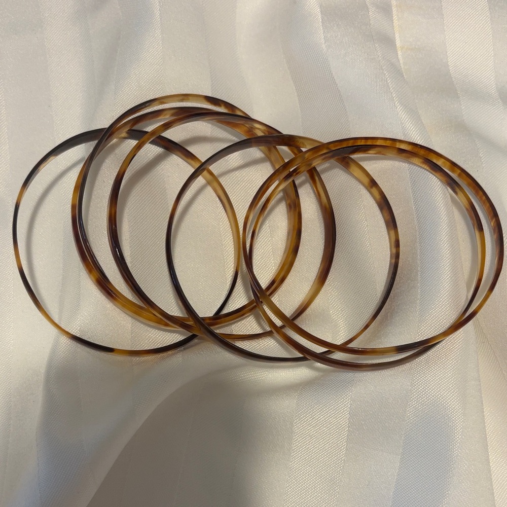 Tortoise Shell Bangle Set - image 1